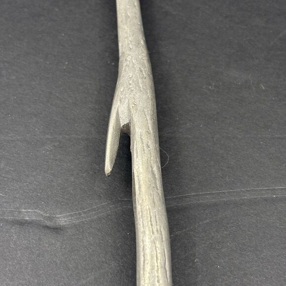 Vintage Aluminum Grey Tree Branch Twigs Serving Set Salad Mixing Spoons - Picture 11 of 16